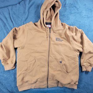 Sportex Dri Duck Mens 2X Brown Full Zip Hoodie Big And Tall Outdoors Long Sleeve